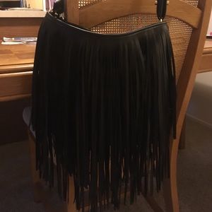 Black Fringe Bag
